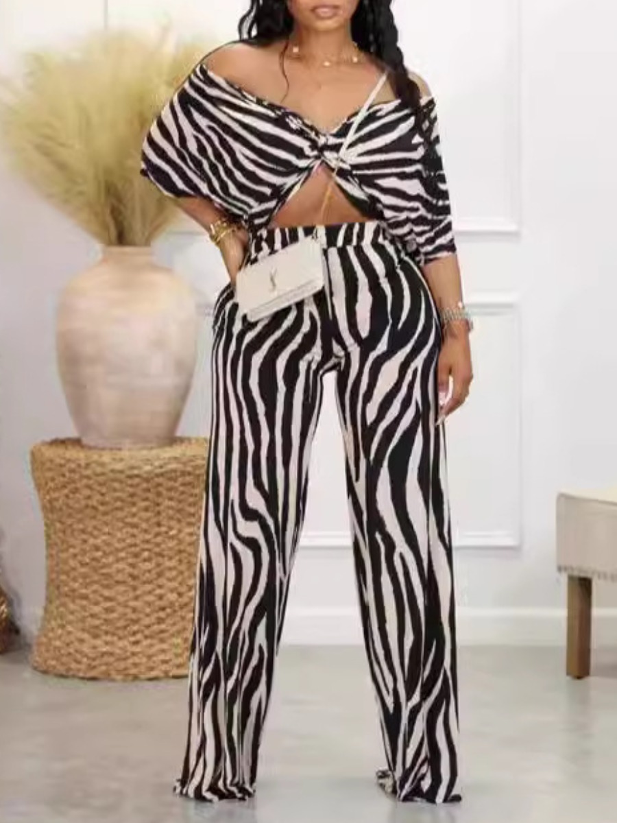 LW Casual Polyester V Neck Pattern Geometric Short