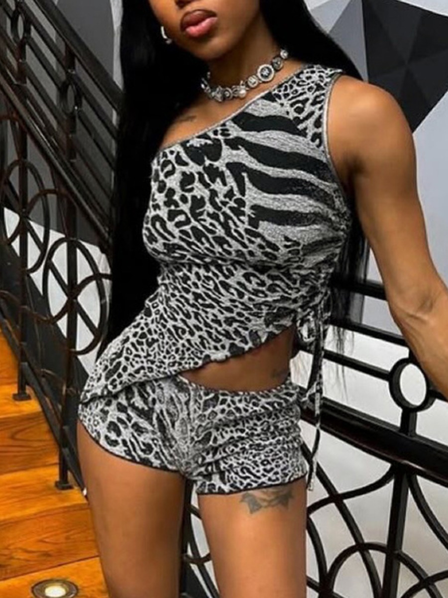 LW SXY Sxy Polyester One Shoulder Asymmetrical Zeb