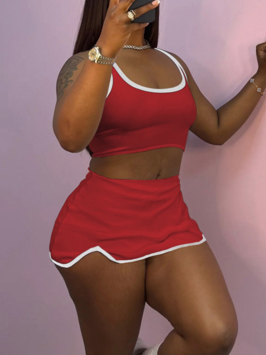 LW SXY Sxy Polyester U Neck Vests Solid Color Slee