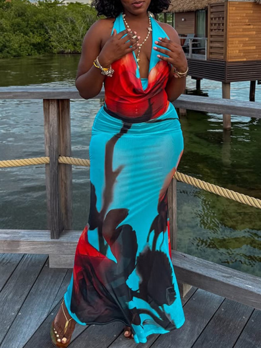 LW Pattern Floral Maxi Dress