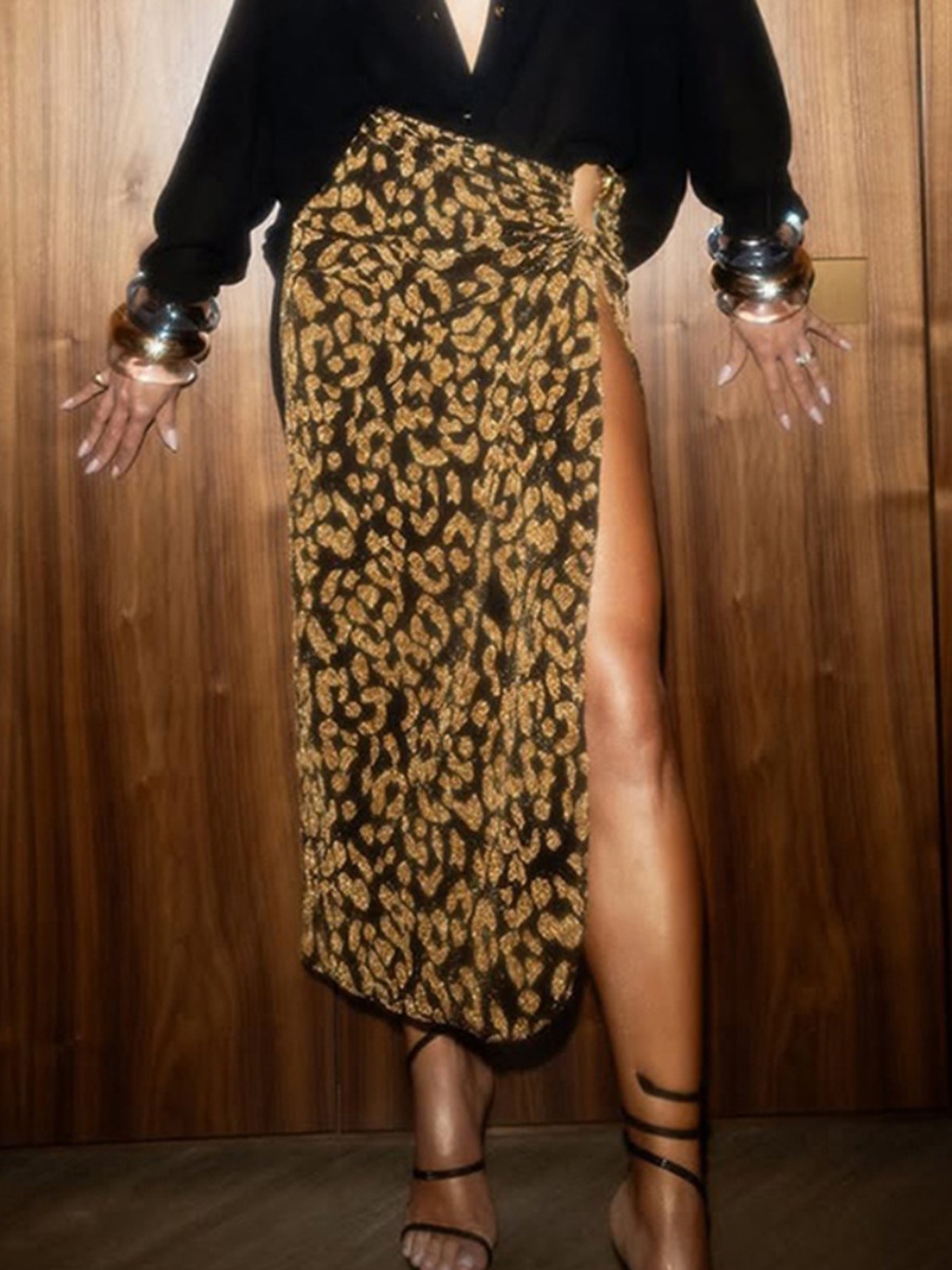 LW SXY Pattern Animal Print Leopard Skirts