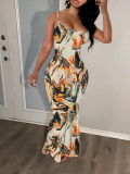 LW Mixed Print Bodycon Cami Maxi Dress