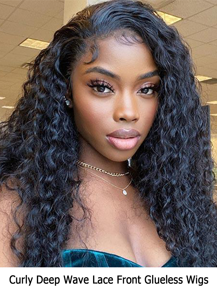 Essential Bouncy Curly Deep Wave Human Hair Wigs G